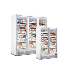 Freezer refrigerated display cabinet supermarket, refrigerator beverage cabinet vertical commercial beer single and double
